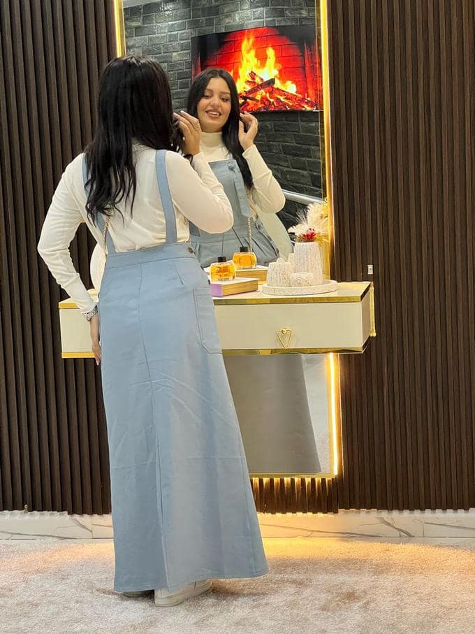 ⁦Salopette jupe Jean⁩ - الصورة ⁦11⁩